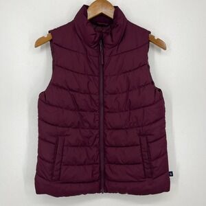 Gap Puffer Vest Women's Size XS Purple‎ Full Zip Cold Control Water Resistant